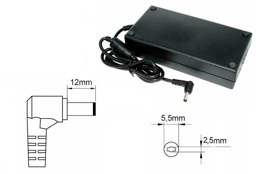 Оригинальная зарядка (блок питания) для ноутбука Lenovo IdeaPad Y510, Lenovo 20004, 170W, штекер 5.5x2.5мм - фото 1 - id-p222265261