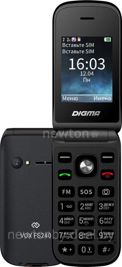 Кнопочный телефон Digma Vox FS240 (серый) - фото 1 - id-p222265969