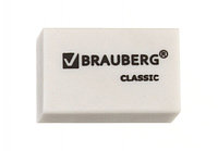 Ластик Brauberg Classic 26*17*7 мм, белый