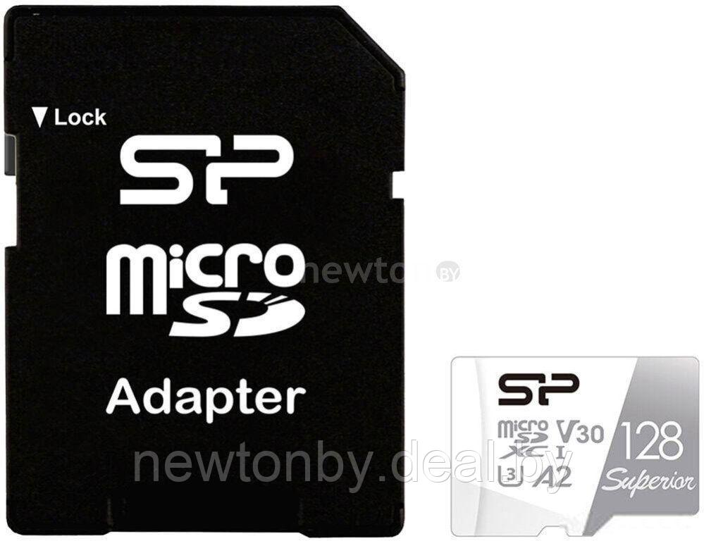 Карта памяти Silicon-Power Superior microSDXC SP128GBSTXDA2V20SP 128GB (с адаптером) - фото 1 - id-p222268246