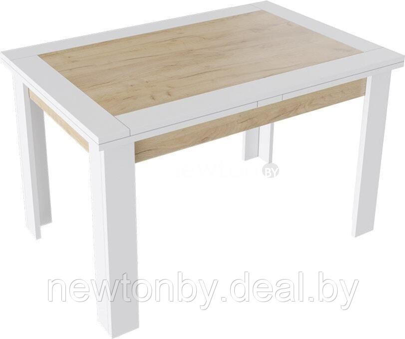 Кухонный стол Трия Хьюстон тип 4 (белый/дуб крафт золото) - фото 1 - id-p222268837
