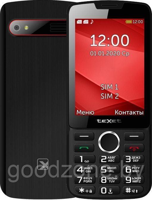 Кнопочный телефон TeXet TM-308 (черный/красный) - фото 1 - id-p222270484