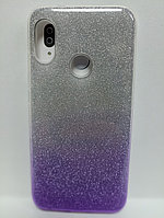 Чехол Xiaomi mi A2 lite/redmi 6 pro с блестками серебристо фиолетовый