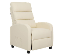 Вибромассажное кресло Calviano модель 2164, бежевая экокожа