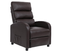 Вибромассажное кресло Calviano модель 2164, коричневая экокожа