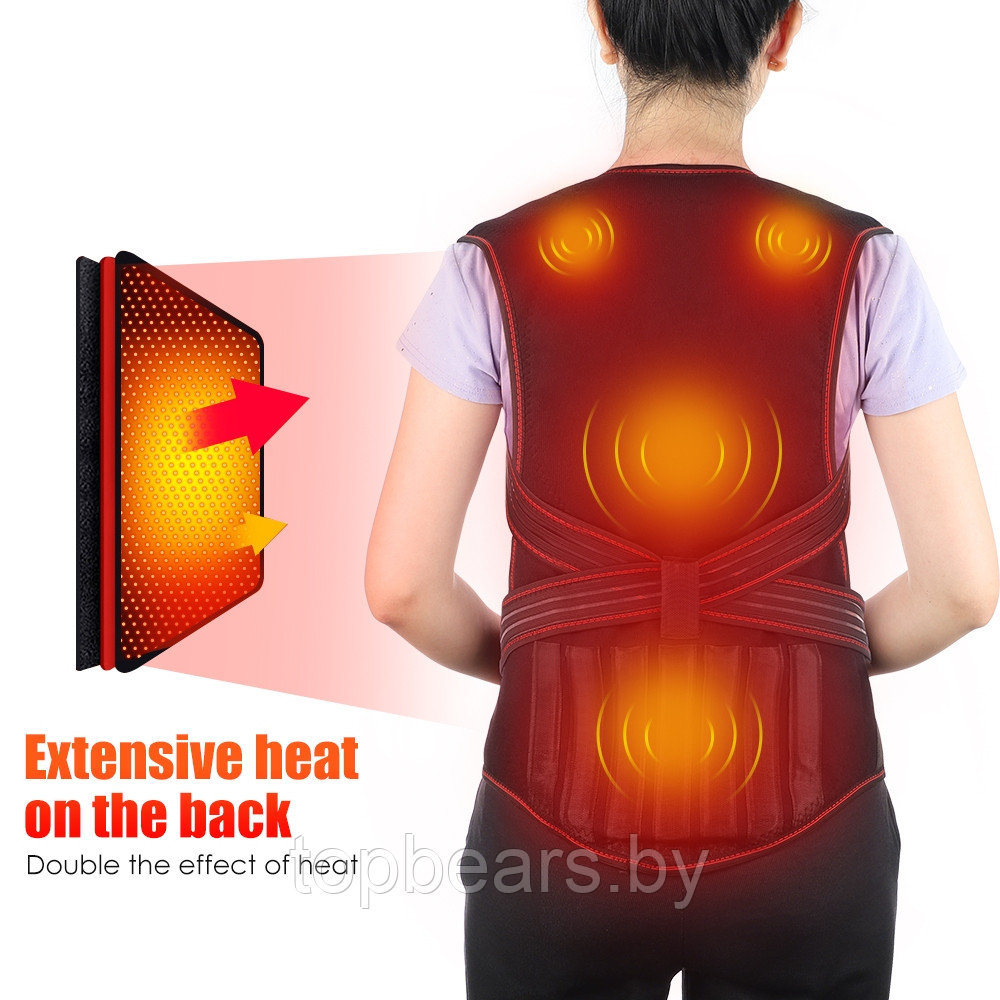 Турмалиновый самонагревающийся ортопедический жилет с магнитами Tourmaline Heat Insulating Vest XXL - фото 7 - id-p219502088