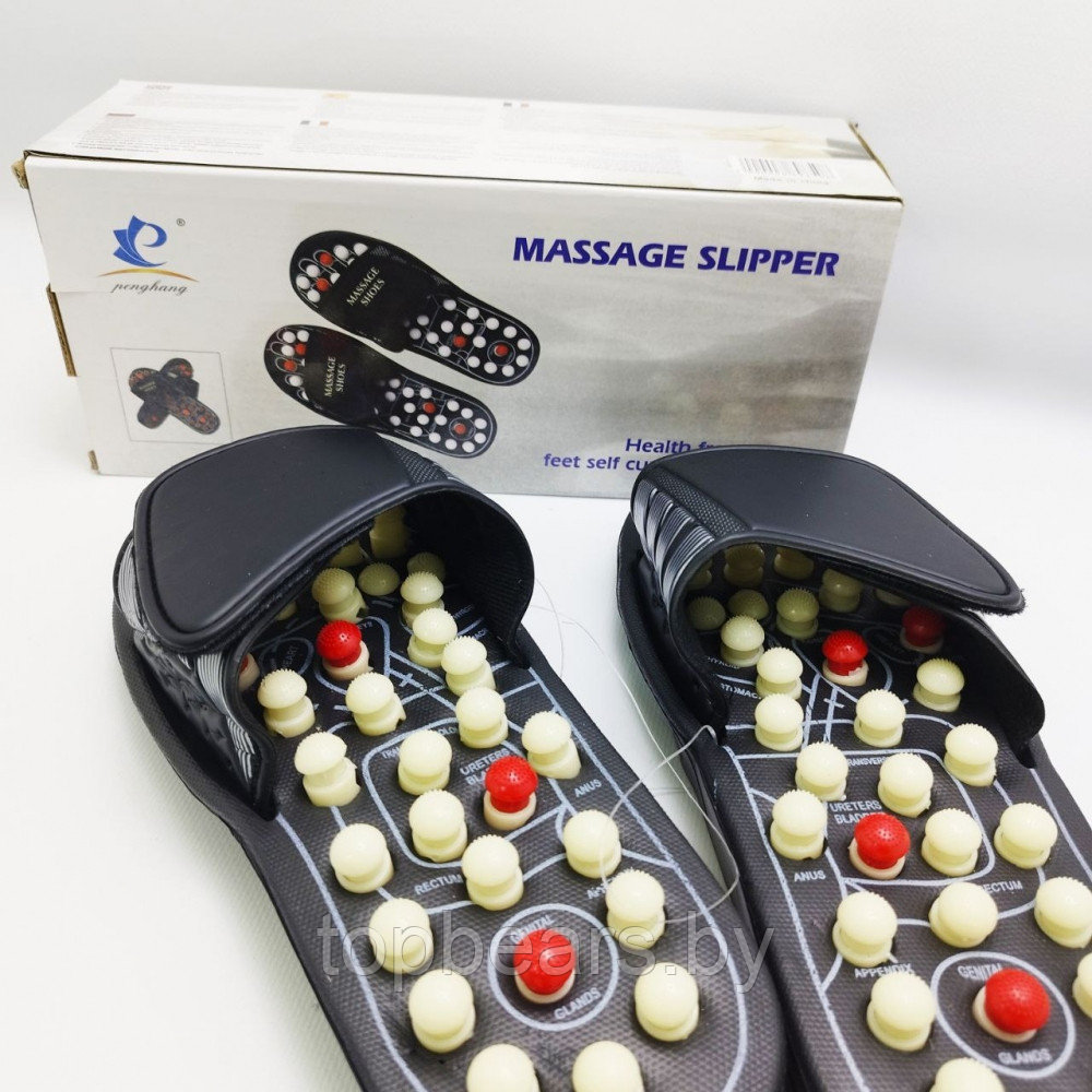 Массажные рефлекторные тапочки шиацу Massage Slipper Размер 43-45 - фото 2 - id-p219502097