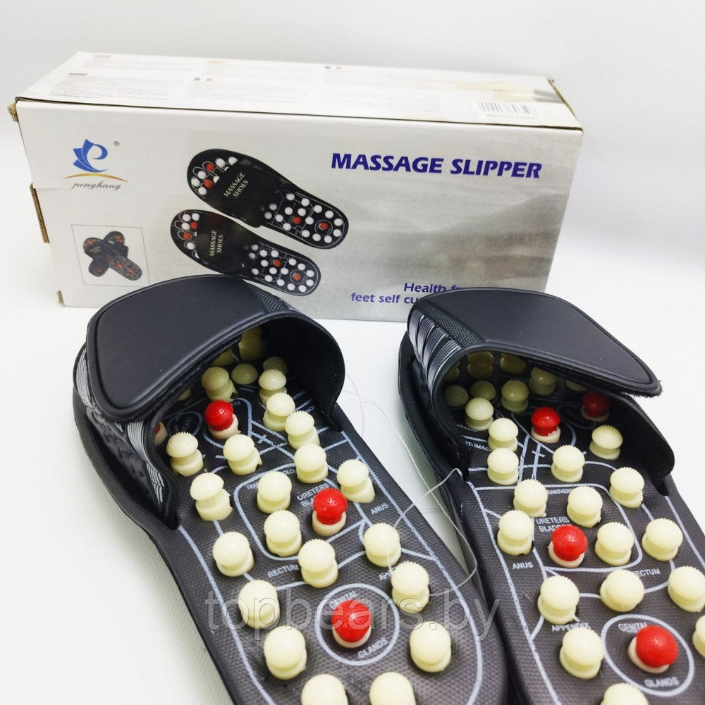 Массажные рефлекторные тапочки шиацу Massage Slipper Размер 40-43 - фото 2 - id-p219502098