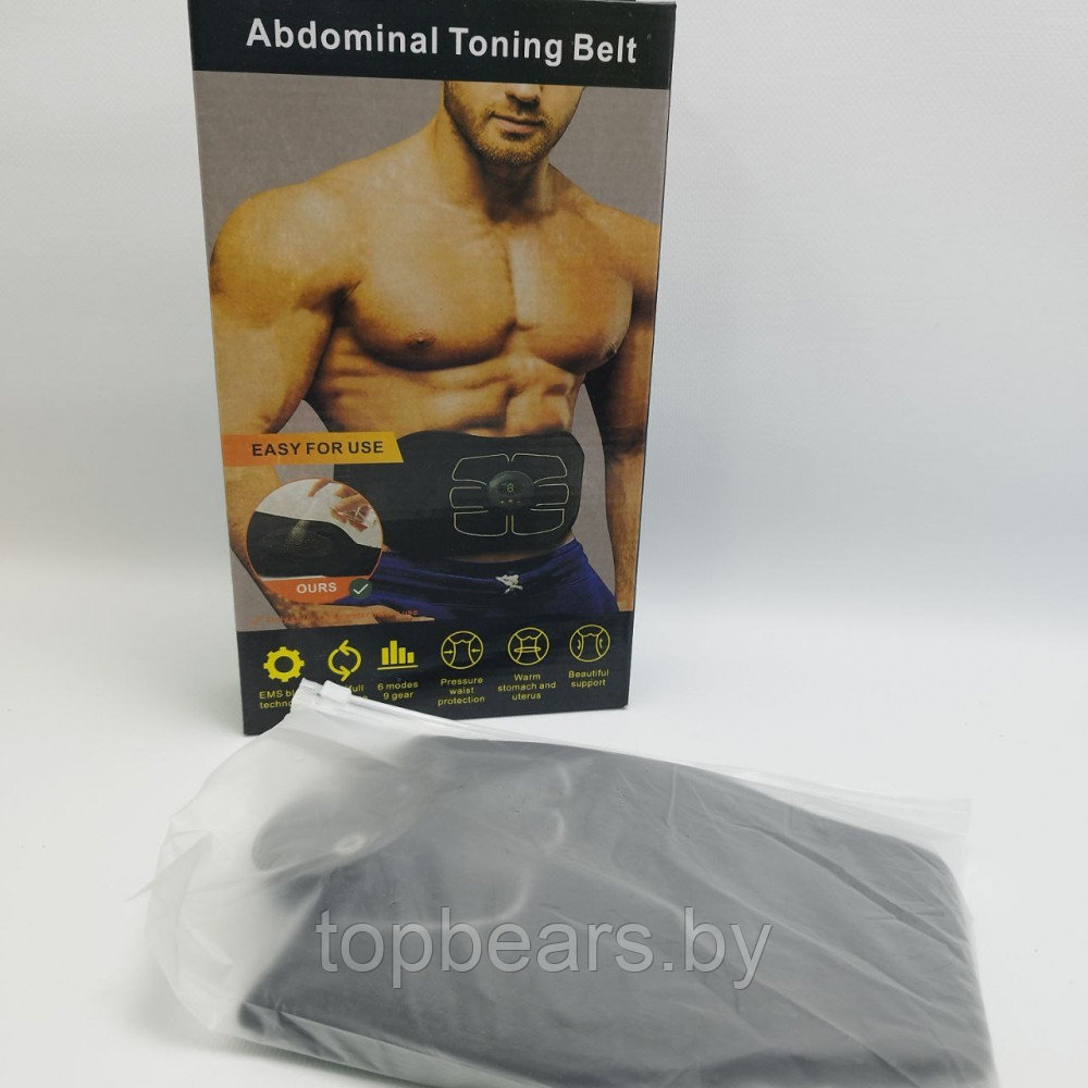 Массажер электрический миостимулятор живота EMS Abdominal Toning Belt для мужчин и женщин (8 режимов, 19 - фото 3 - id-p215963739