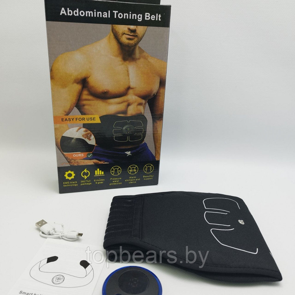 Массажер электрический миостимулятор живота EMS Abdominal Toning Belt для мужчин и женщин (8 режимов, 19 - фото 10 - id-p215963739