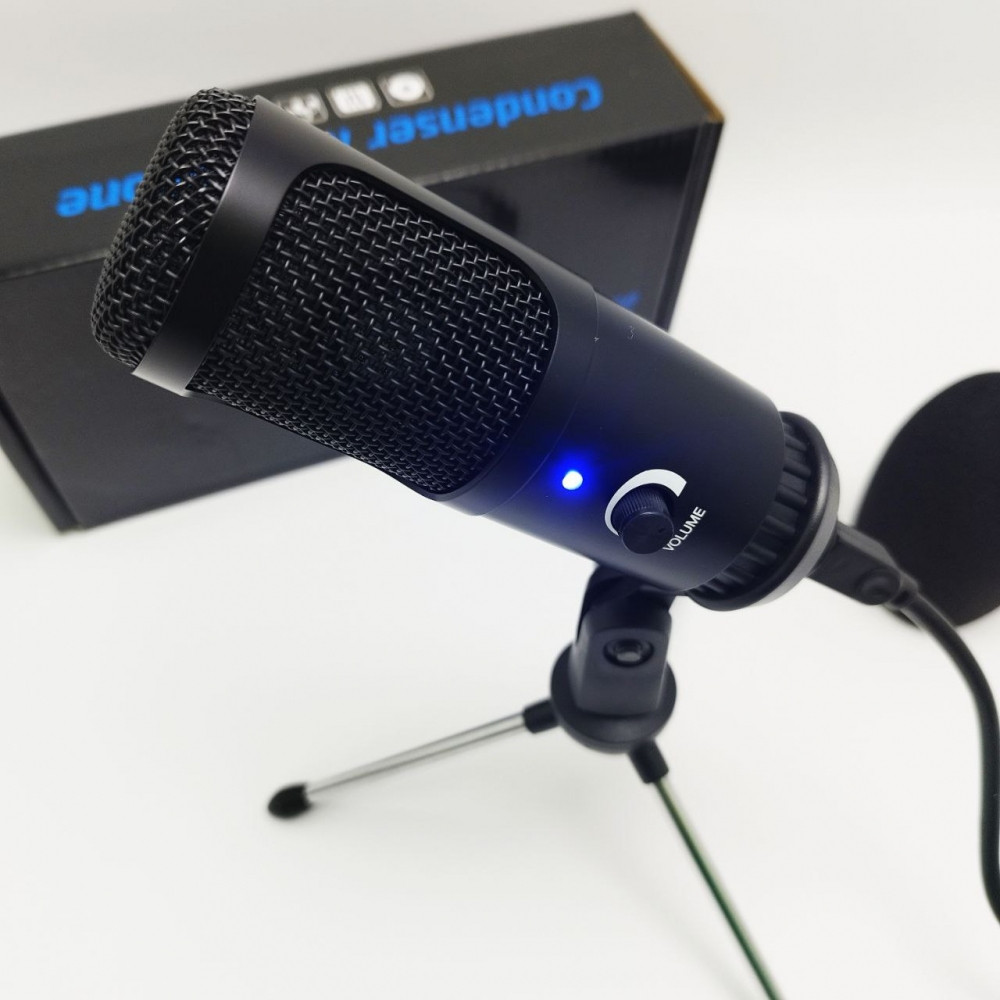 Микрофон динамический с мини-штативным стендом для ноутбуков или ПК Condenser Microphone. Штатив U8 192 кГц - фото 6 - id-p216373521