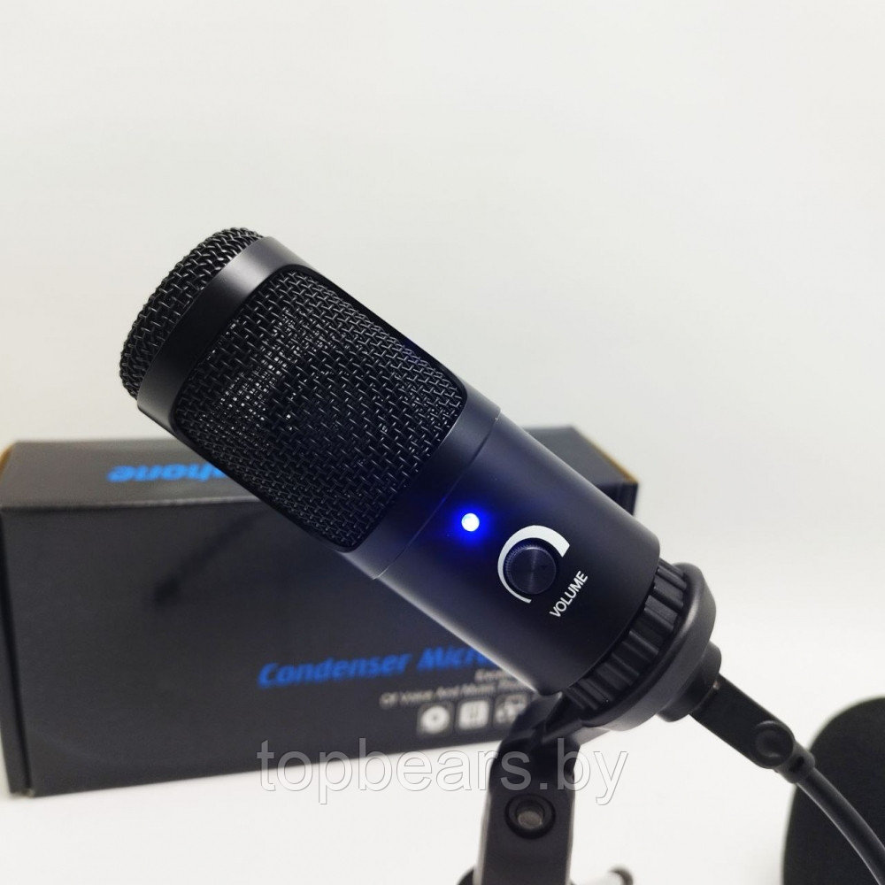 Микрофон динамический с мини-штативным стендом для ноутбуков или ПК Condenser Microphone. Штатив U8 192 кГц - фото 5 - id-p204480415