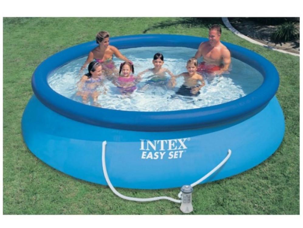 Надувной бассейн Easy Set, 457х84 см + фильтр-насос 220 В, INTEX (от 6 лет) - фото 4 - id-p184757429
