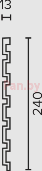 Декоративная реечная панель из дюрополимера Decor-Dizayn DD916-69SH 3000*240*13 мм - фото 2 - id-p222271361