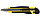 Нож канцелярский усиленный Silwerhof ширина лезвия 9 мм, желтый, фото 2