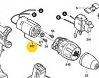 Двигатель 14,4V GSR14,4V BOSCH 2607022871