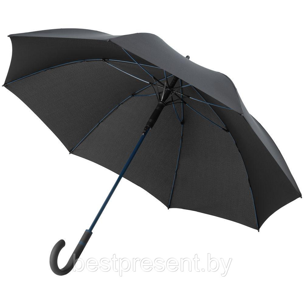 Зонт-трость с цветными спицами Color Style ver.2, синий с черной ручкой - фото 1 - id-p222290013