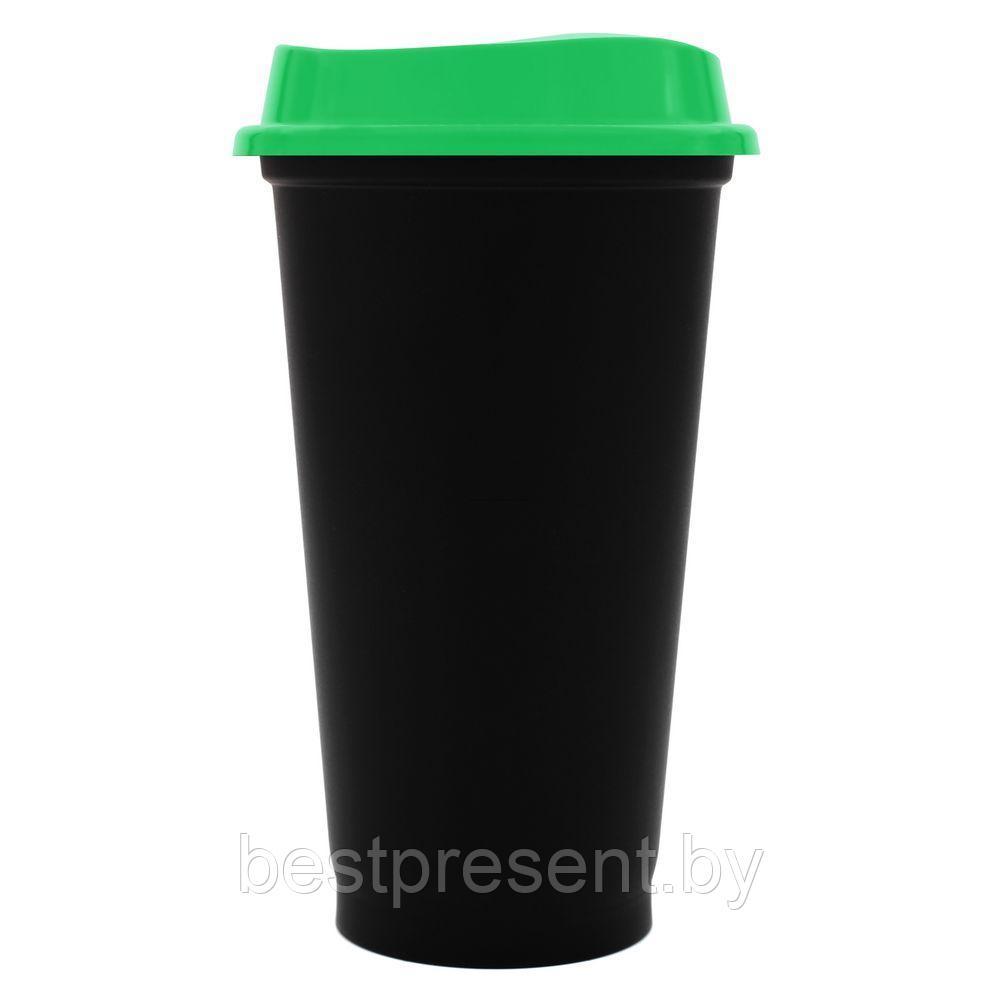Стакан с крышкой Color Cap Black