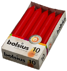 Свеча конусная красная Bolsius 170/20, 10 шт. | 1 шт. - 1.20 руб.