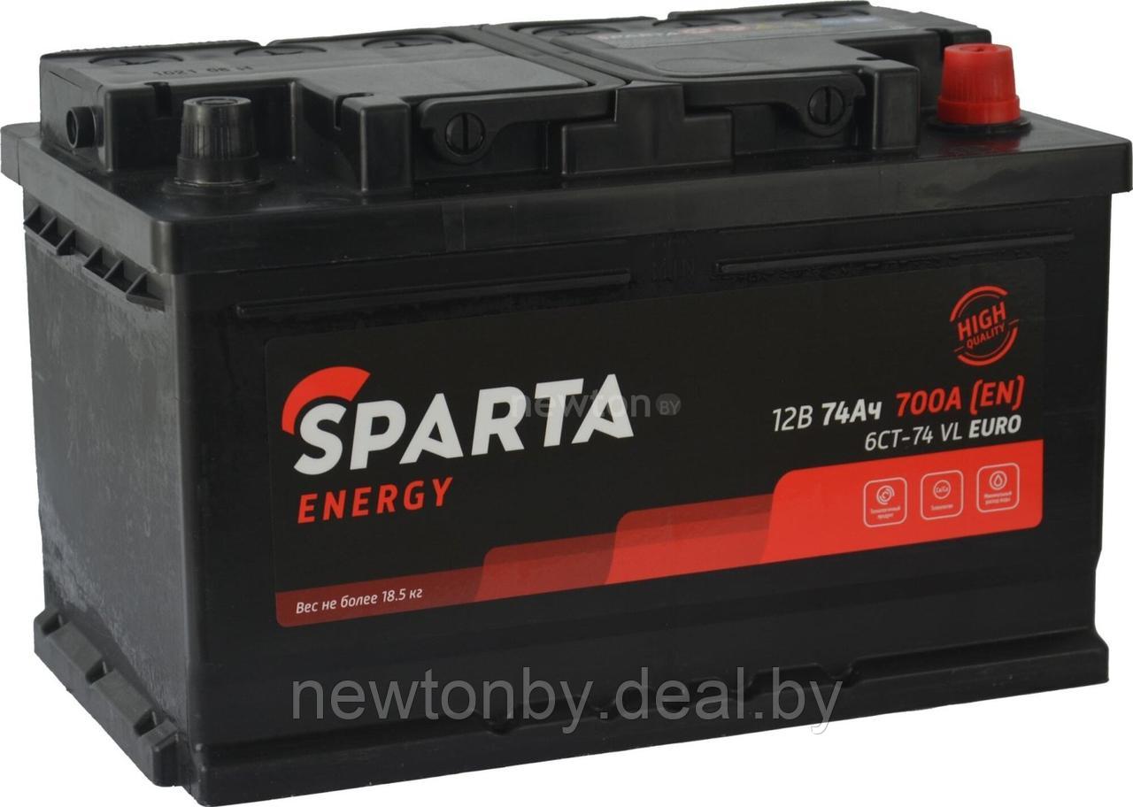 Автомобильный аккумулятор Sparta Energy 6CT-74 VL Euro (74 А·ч) - фото 1 - id-p222294285