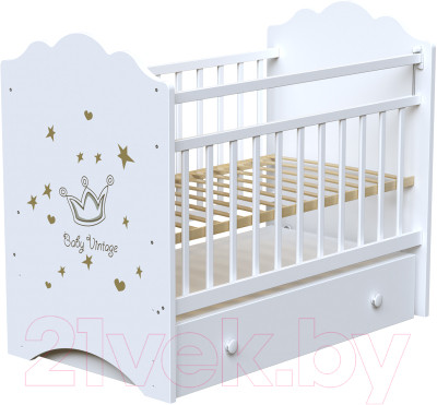 Детская кроватка VDK Baby Vintage маятник-ящик - фото 1 - id-p222295545