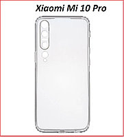 Чехол-накладка для Xiaomi Mi 10 Pro (силикон) прозрачный с защитой камеры