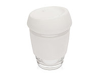 Стеклянный стакан Monday с силиконовой крышкой и манжетой, 350мл