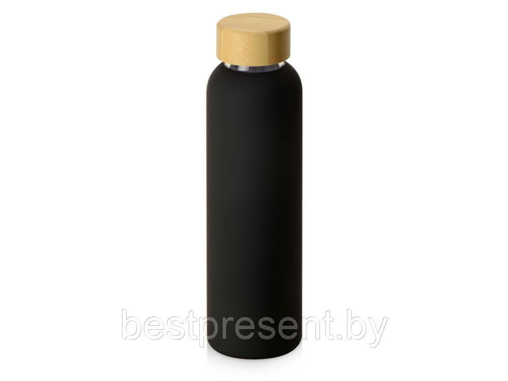 Стеклянная бутылка с бамбуковой крышкой Foggy, 600мл - фото 1 - id-p222300114