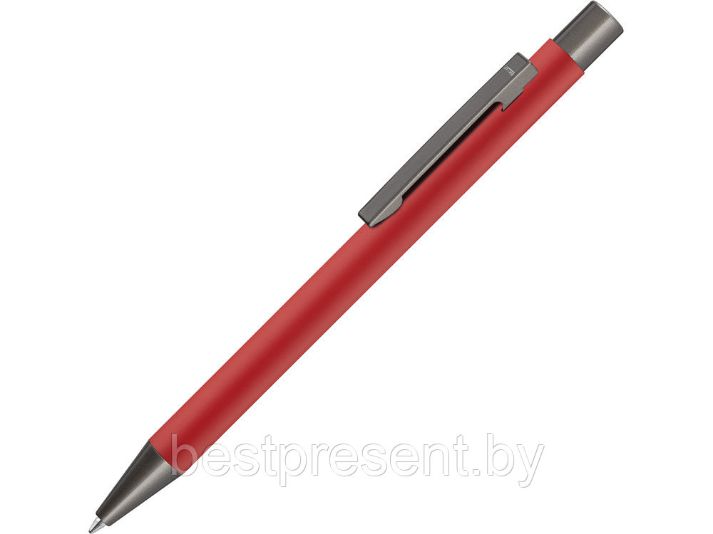 Ручка металлическая шариковая «STRAIGHT GUM» soft-touch с зеркальной гравировкой - фото 1 - id-p222296303