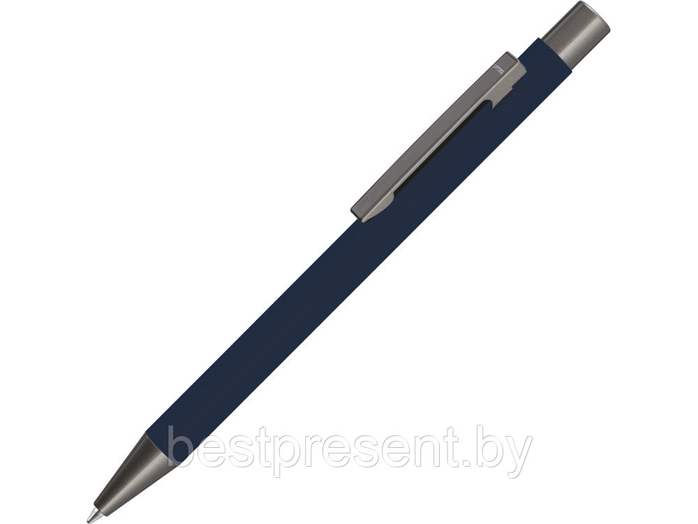 Ручка металлическая шариковая «STRAIGHT GUM» soft-touch с зеркальной гравировкой - фото 1 - id-p222296308