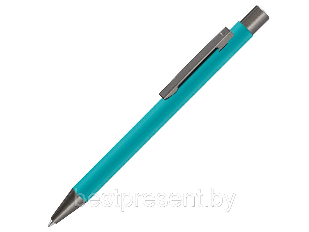 Ручка металлическая шариковая «STRAIGHT GUM» soft-touch с зеркальной гравировкой - фото 1 - id-p222296315