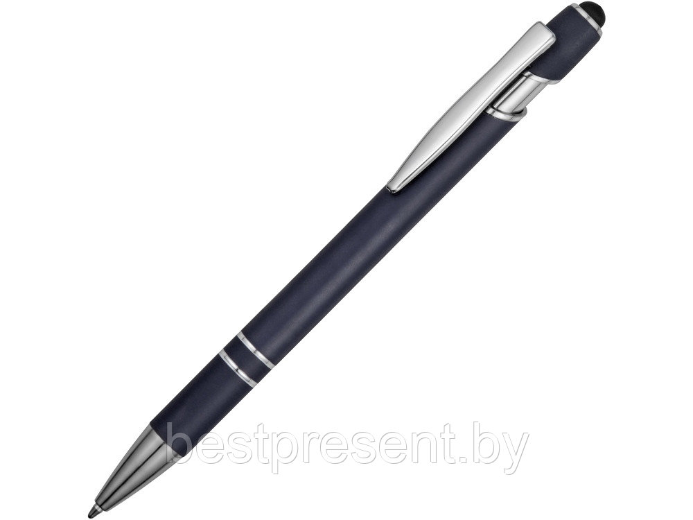 Ручка металлическая soft-touch шариковая со стилусом Sway - фото 1 - id-p222296548