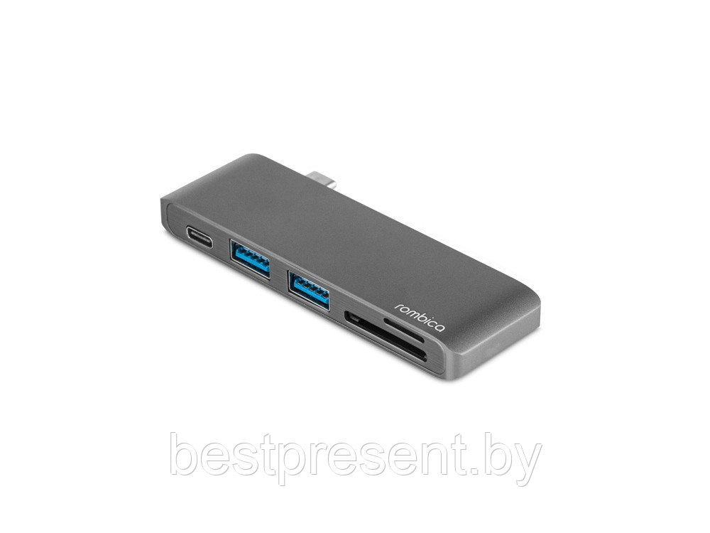 Сетевой USB адаптер/концентратор 5 в 1 Rombica Type-C M2 - фото 1 - id-p222298633