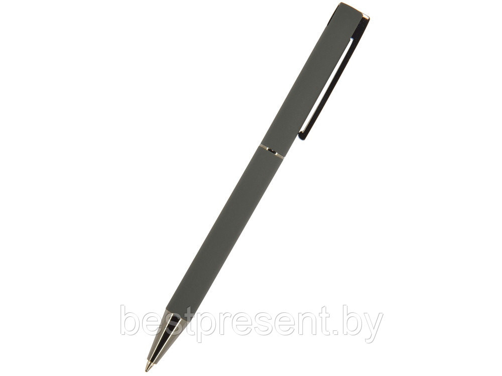 Ручка Bergamo шариковая автоматическая, серый металлический корпус, 1.0 мм - фото 1 - id-p222300623