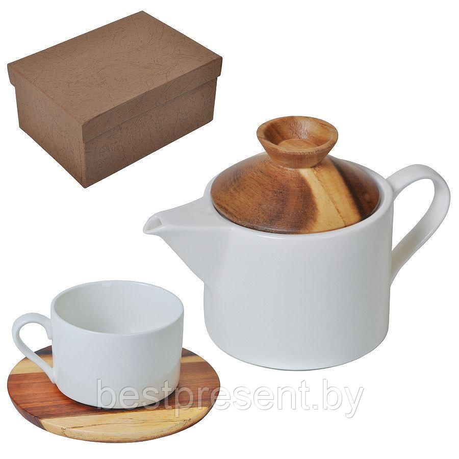 Набор "Andrew":чайная пара и чайник в подарочной упаковке - фото 1 - id-p222304356