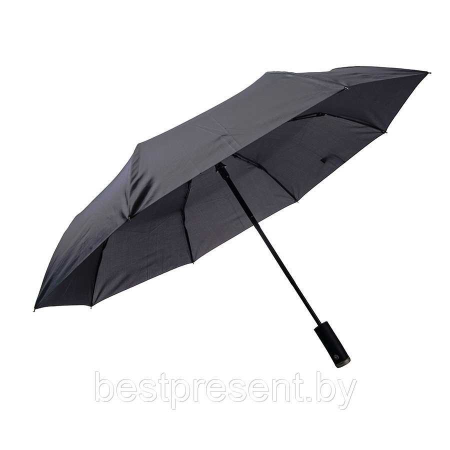 Зонт складной PRESTON с ручкой-фонариком, полуавтомат - фото 1 - id-p222304496