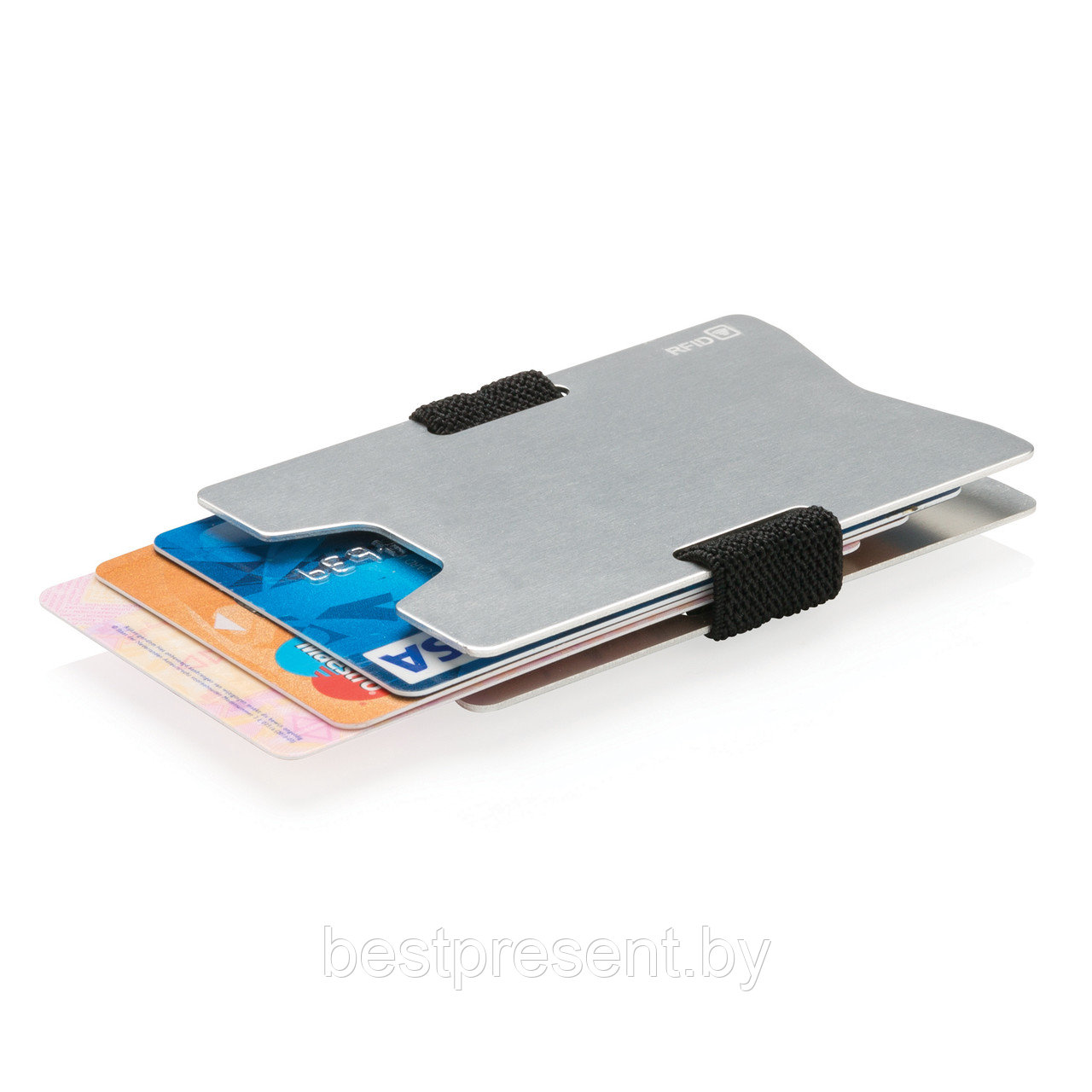 Алюминиевый чехол для карт с защитой от сканирования RFID - фото 1 - id-p222306279