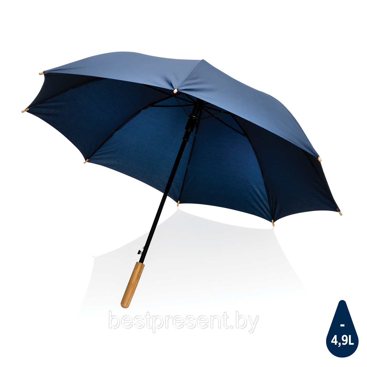 Автоматический зонт-трость с бамбуковой рукояткой Impact из RPET AWARE , d103 см - фото 1 - id-p222307394