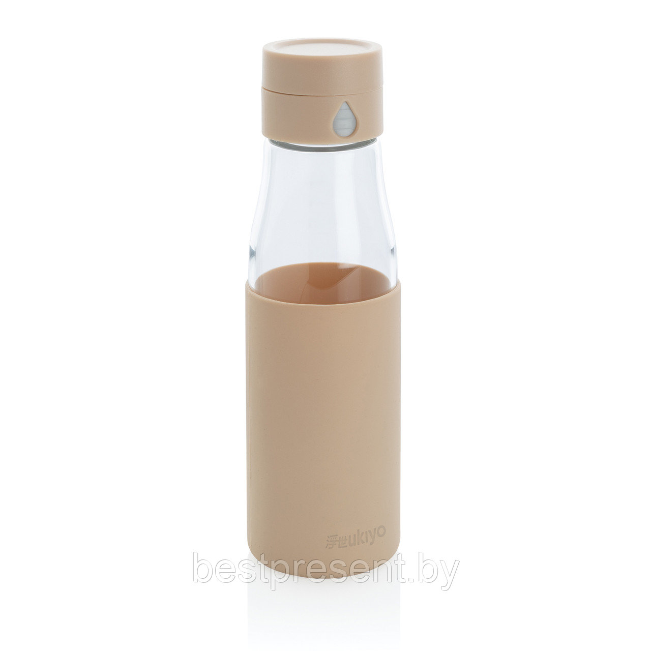 Стеклянная бутылка для воды Ukiyo с силиконовым держателем - фото 1 - id-p222307645