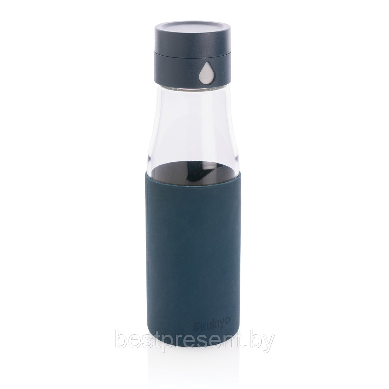 Стеклянная бутылка для воды Ukiyo с силиконовым держателем - фото 1 - id-p222307648