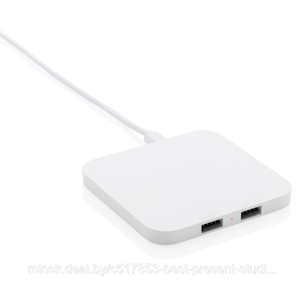 Док-станция Square для беспроводной зарядки 10 Вт с USB-портами - фото 1 - id-p222306932