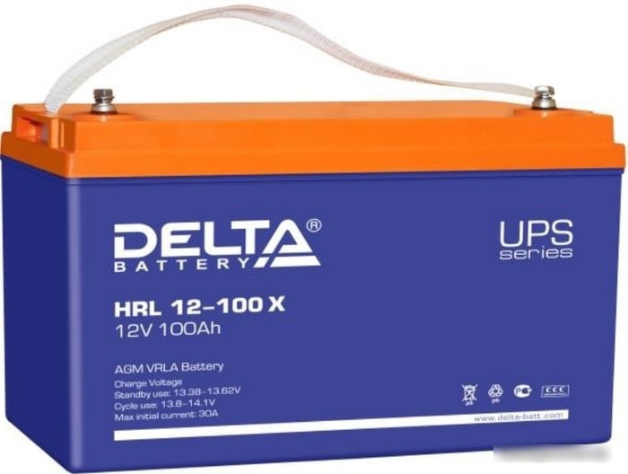 Аккумулятор для ИБП Delta HRL 12-100 X (12В/100 А·ч) - фото 1 - id-p222311693
