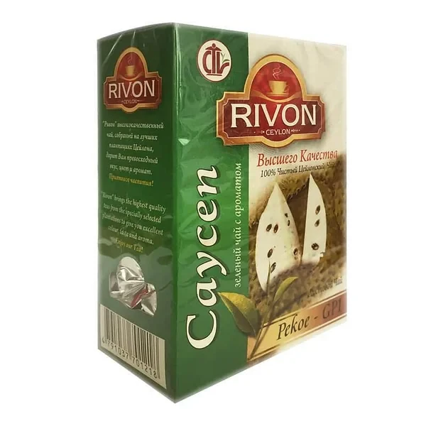 Чай Rivon Soursop 100г. зеленый листовой с ароматом саусепа - фото 1 - id-p222311145