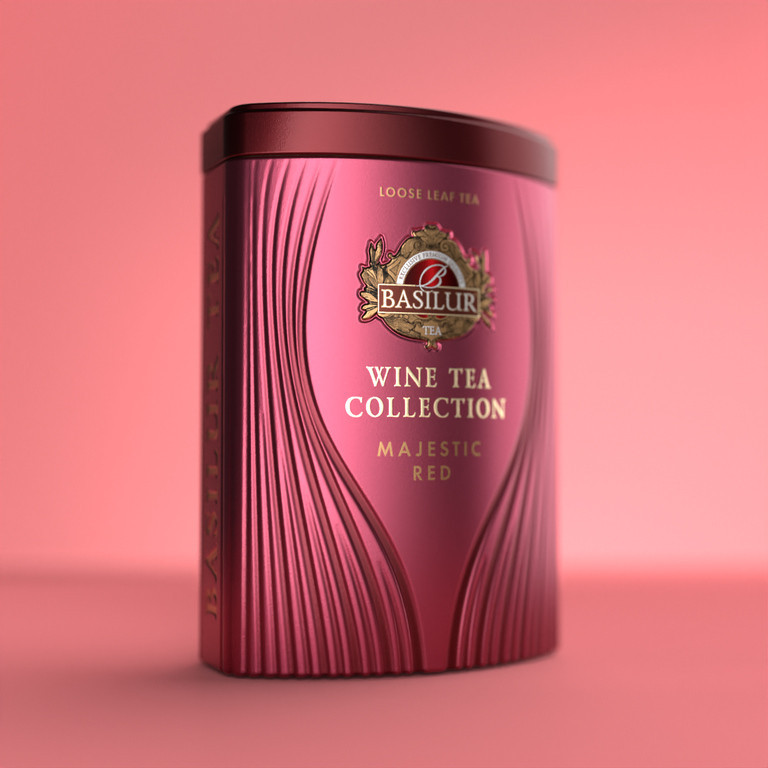 Чай Basilur Wine tea Величественный красный 75г. ж/б - фото 1 - id-p222311161