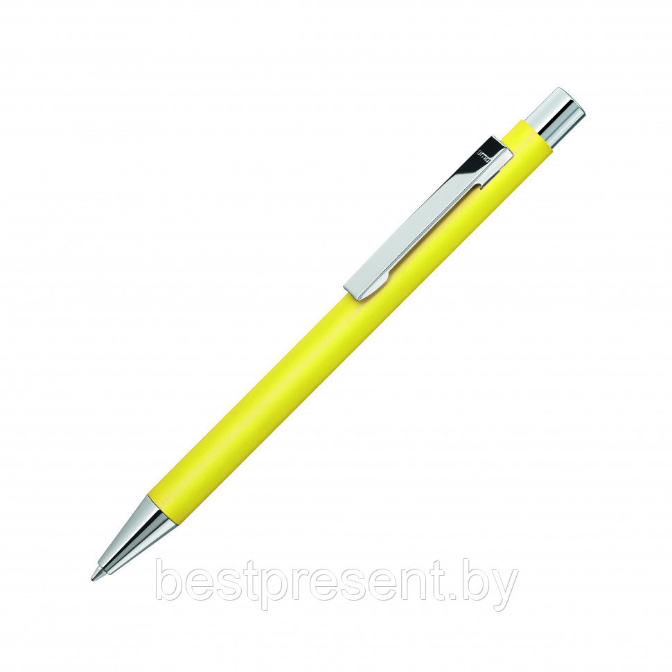 Ручка шариковая автоматическая "Straight Si" желтый/серебристый - фото 1 - id-p222312689