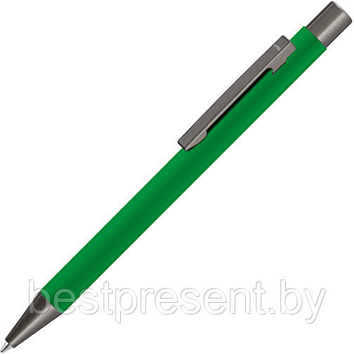 Ручка шариковая автоматическая "Straight Gum" софт-тач, темно-зеленый/антрацит - фото 1 - id-p222312700