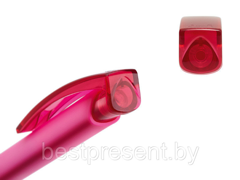 Ручка шариковая автоматическая "Trinity K Transparent Gum" софт-тач, красный - фото 2 - id-p222312704