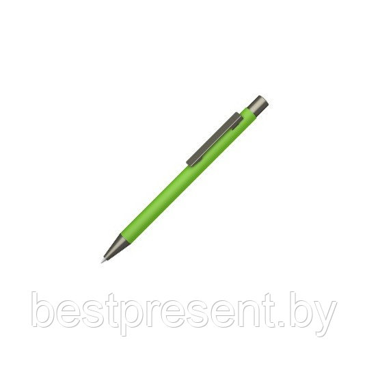 Ручка шариковая автоматическая "Straight Gum" софт-тач, светло-зеленый/антрацит - фото 1 - id-p222312708
