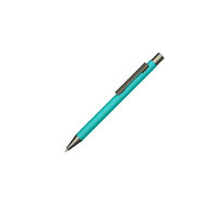 Ручка шариковая автоматическая "Straight Gum" софт-тач, бирюзовый/антрацит