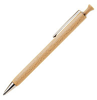 Ручка шариковая автоматическая "Forest" светло-коричневый/серебристый